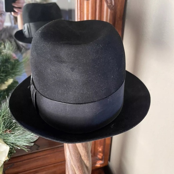 Vintage CHURCHILL LTD. Black "25" Beaver Fedora Hat - Picture 3 of 9